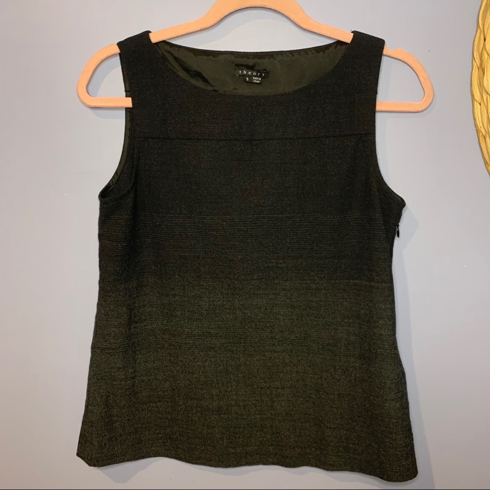 Theory Wool Blend Sleeveless Blouse Size Small